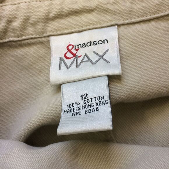 Madison & Max Vintage Casual Jacket Button Front Zipper Pockets Lightweight 12 - Picture 4 of 4